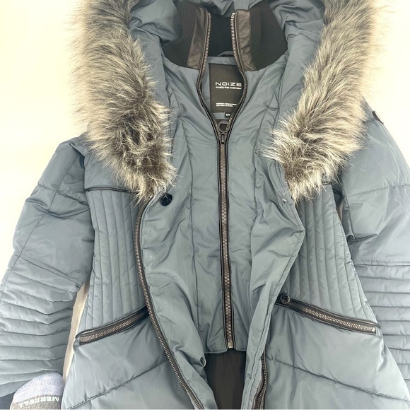 Noize Parke Sweetheart Hooded Coat – Faux Fur Trim | Size Small Petite - Picture 9 of 13